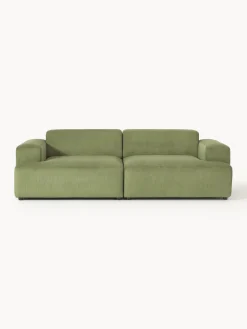 Sofás 3 Plazas|Sofás>Westwing Collection Sofá de pana Melva (3 plazas) Pana verde oliva