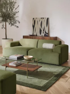 Sofás 2 Plazas|Sofás>Westwing Collection Sofá de pana Melva (2 plazas) Pana verde oliva