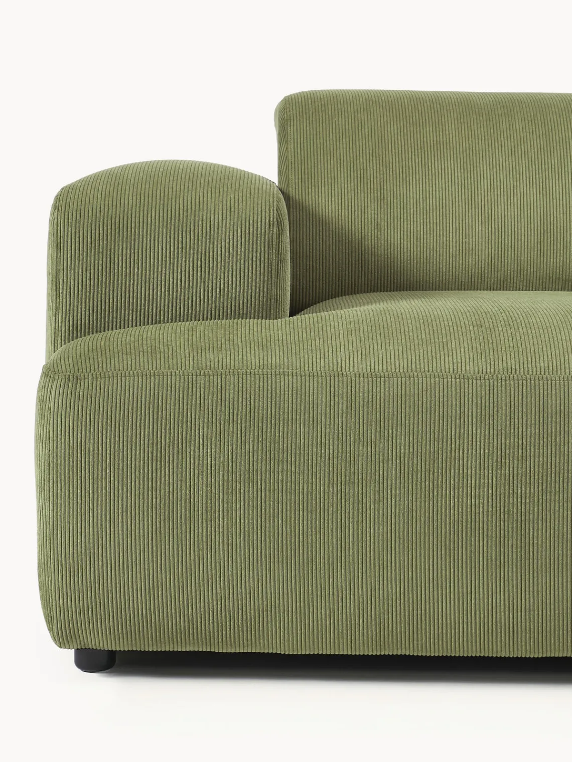 Sofás 2 Plazas|Sofás>Westwing Collection Sofá de pana Melva (2 plazas) Pana verde oliva