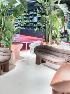 Sofás 2 Plazas|Sofás>Driade Sofá de plástico Roly Poly (2 plazas) Rosa palo