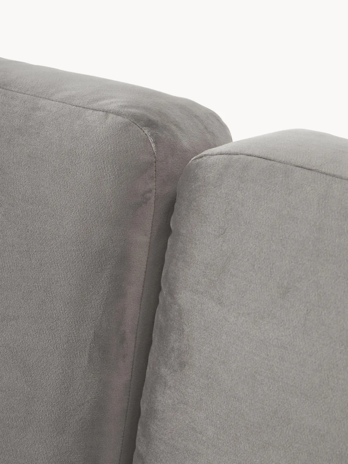 Sofás 3 Plazas|Sofás>Westwing Collection Sofá de terciopelo Fluente (3 plazas) Terciopelo gris