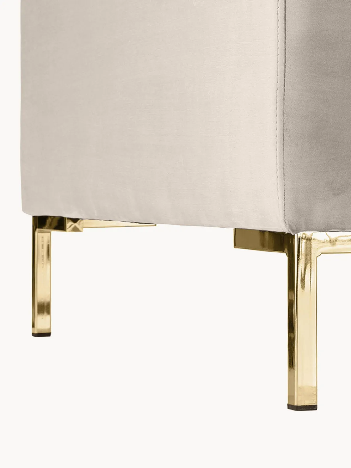 Sofás 3 Plazas|Sofás>Westwing Collection Sofá de terciopelo Luna (3 plazas) Terciopelo greige