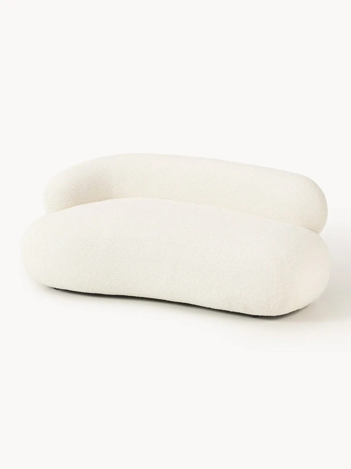 Sofás 2 Plazas|Sofás>Westwing Collection Sofá en tejido bouclé Alba (2 plazas) Bouclé blanco Off White