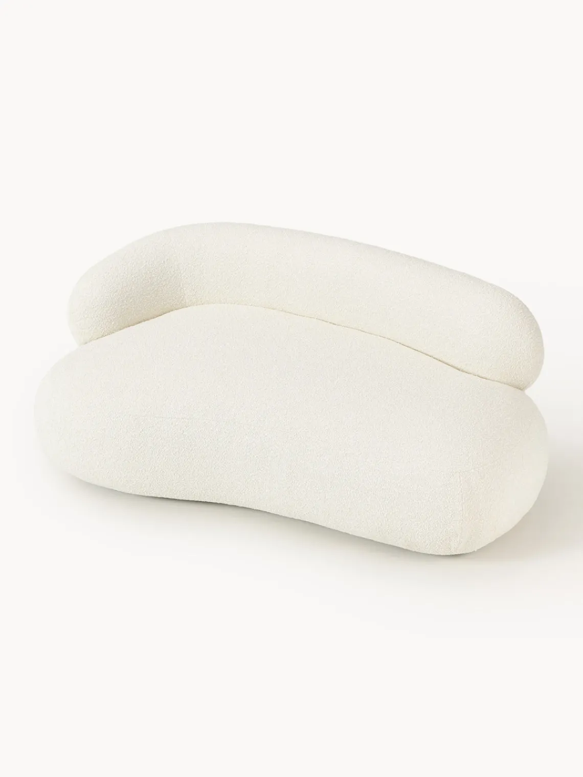 Sofás 2 Plazas|Sofás>Westwing Collection Sofá en tejido bouclé Alba (2 plazas) Bouclé blanco Off White