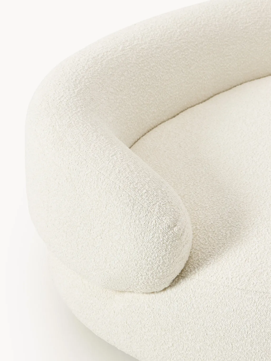 Sofás 2 Plazas|Sofás>Westwing Collection Sofá en tejido bouclé Alba (2 plazas) Bouclé blanco Off White