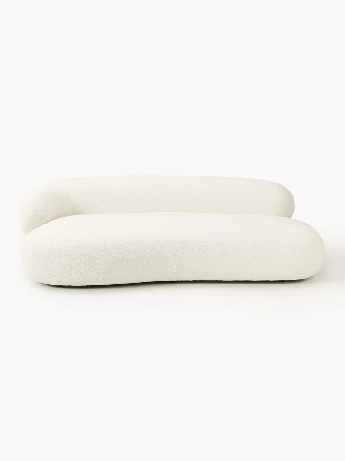 Sofás 3 Plazas|Sofás>Westwing Collection Sofá en tejido bouclé Alba (3 plazas) Bouclé blanco Off White