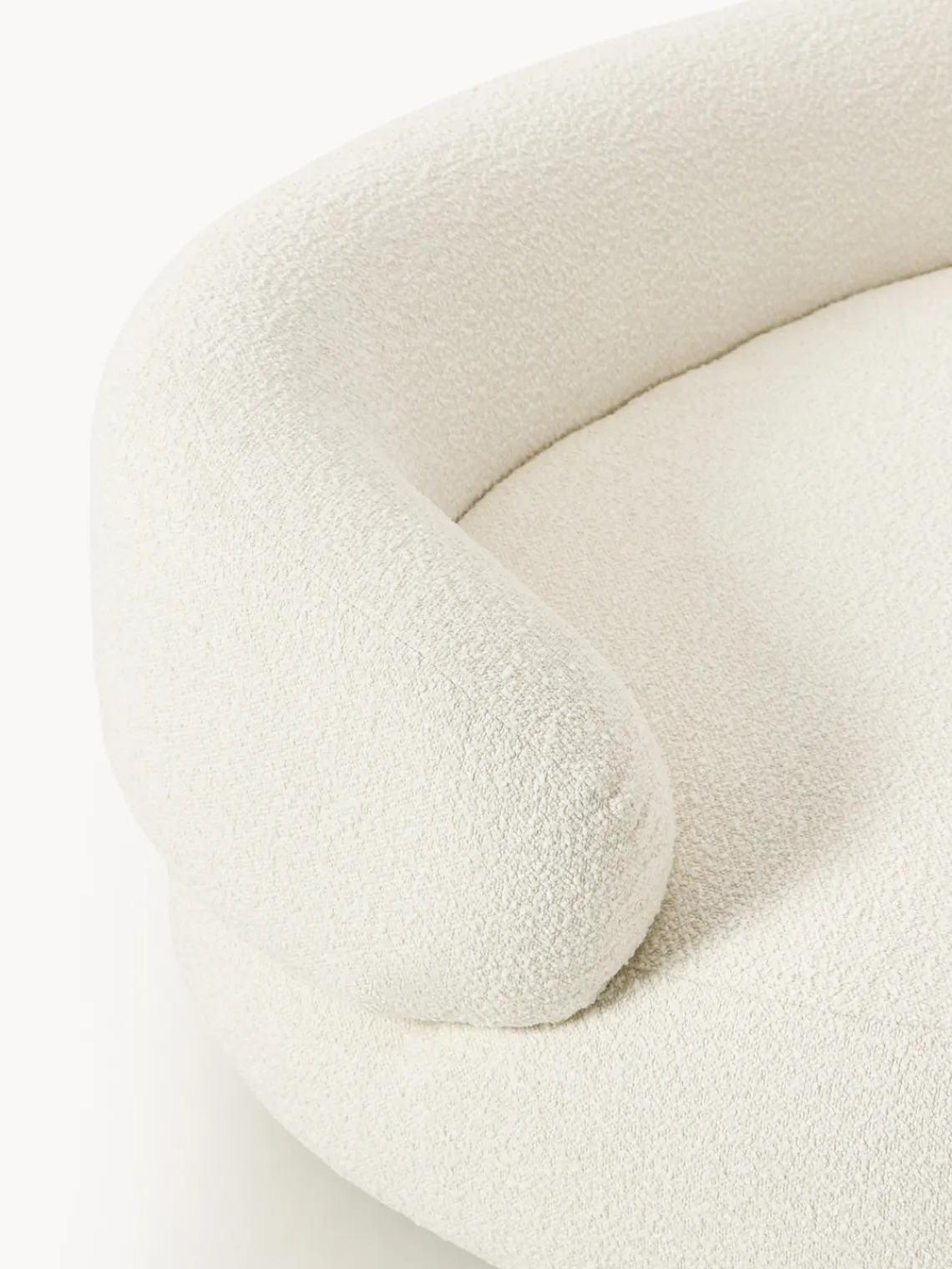 Sofás 3 Plazas|Sofás>Westwing Collection Sofá en tejido bouclé Alba (3 plazas) Bouclé blanco Off White