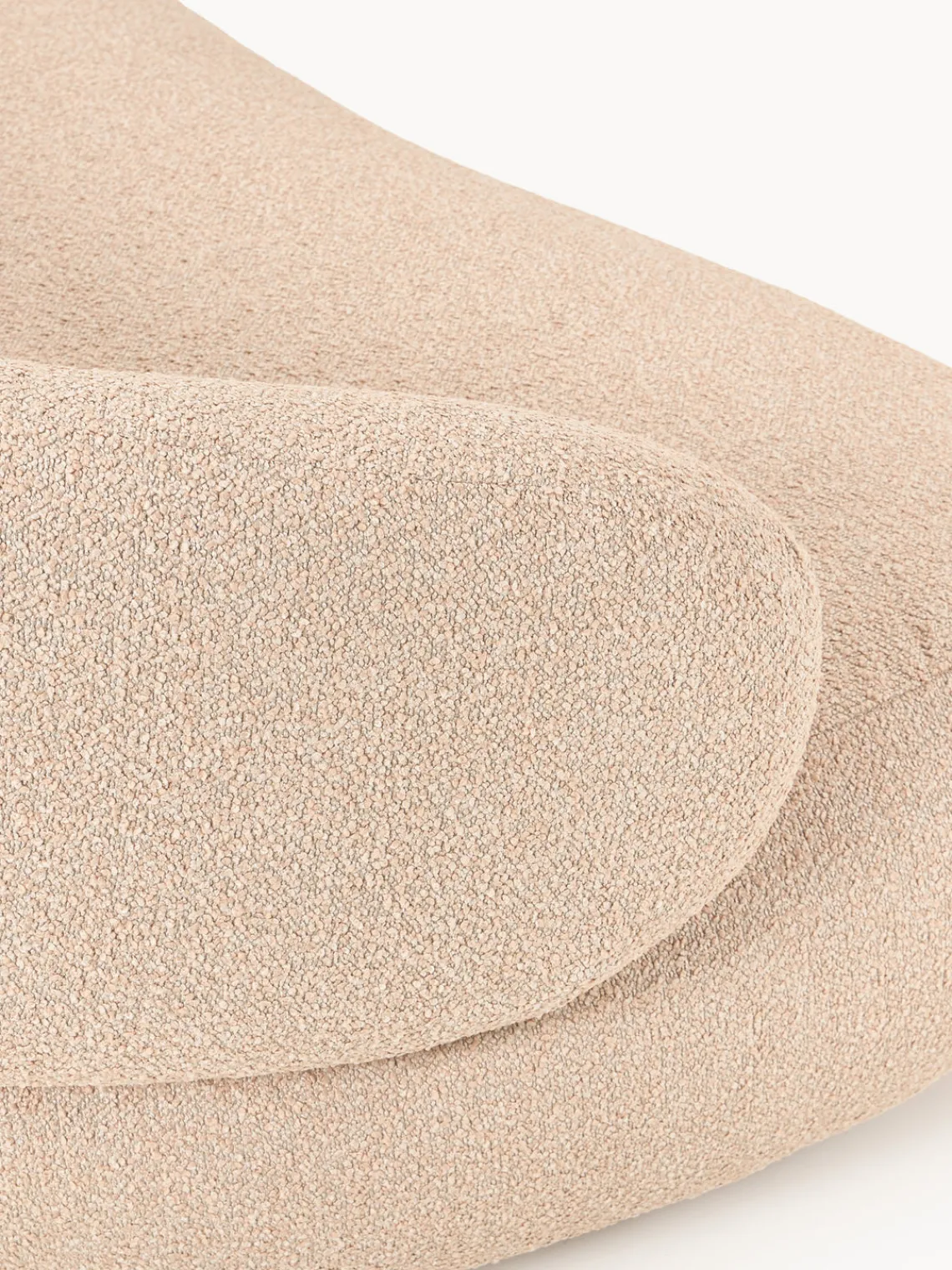 Sofás 3 Plazas|Sofás>Westwing Collection Sofá en tejido bouclé Alba (3 plazas) Bouclé melocotón