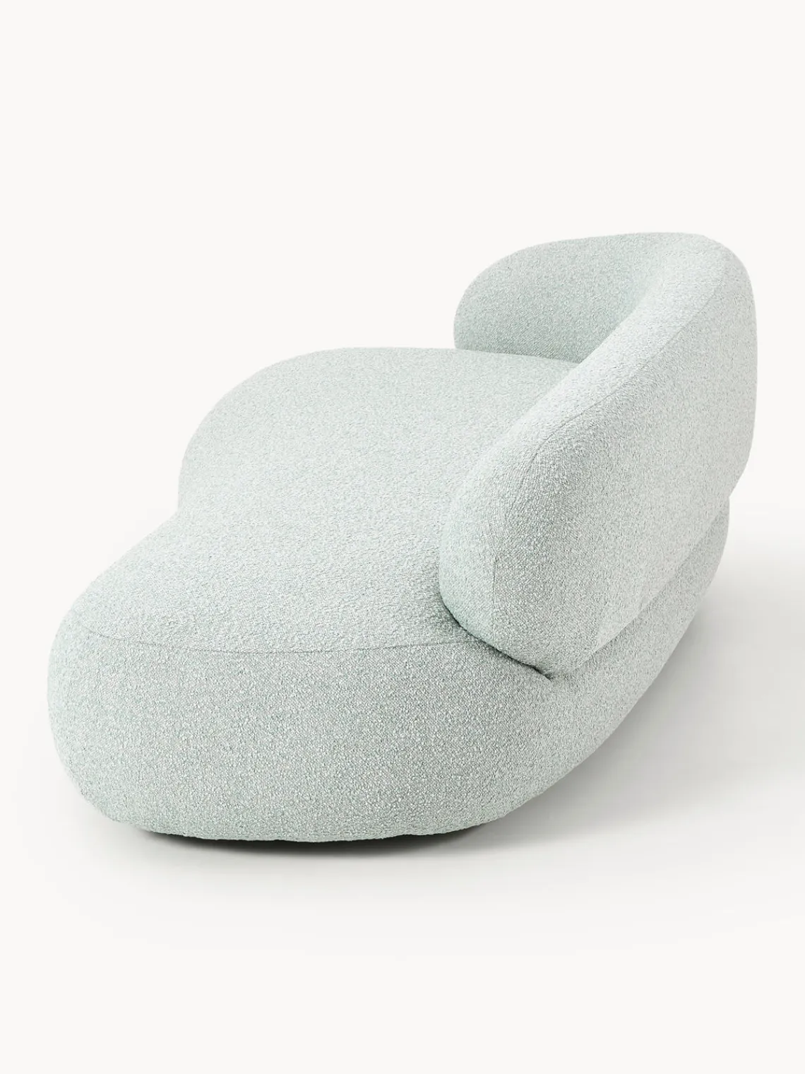 Sofás 3 Plazas|Sofás>Westwing Collection Sofá en tejido bouclé Alba (3 plazas) Bouclé azul claro