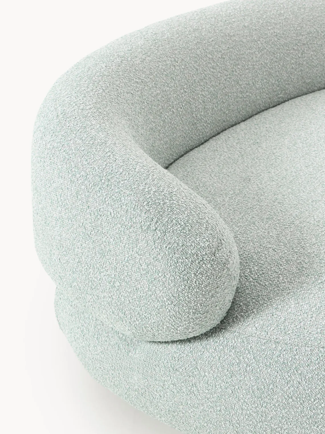 Sofás 3 Plazas|Sofás>Westwing Collection Sofá en tejido bouclé Alba (3 plazas) Bouclé azul claro