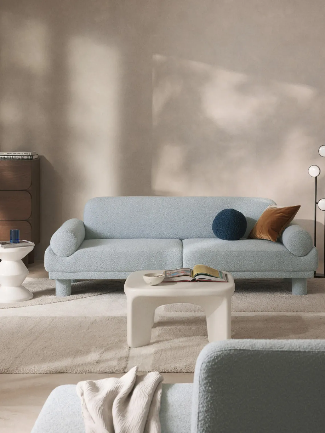 Outlet Sofá en tejido bouclé Lilo (3 plazas) Sofás 3 Plazas|Sofás