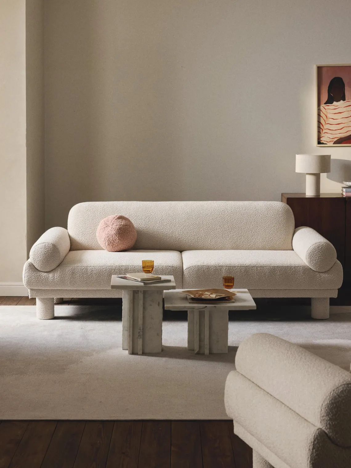 Discount Sofá en tejido bouclé Lilo (3 plazas) Sofás 3 Plazas|Sofás