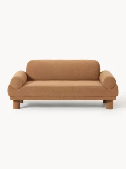 Sofás 2 Plazas|Sofás>Westwing Collection Sofá en tejido bouclé Lilo (2 plazas) Bouclé marrón claro