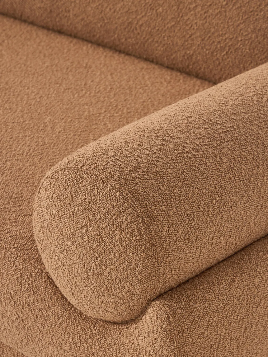 Sofás 2 Plazas|Sofás>Westwing Collection Sofá en tejido bouclé Lilo (2 plazas) Bouclé marrón claro