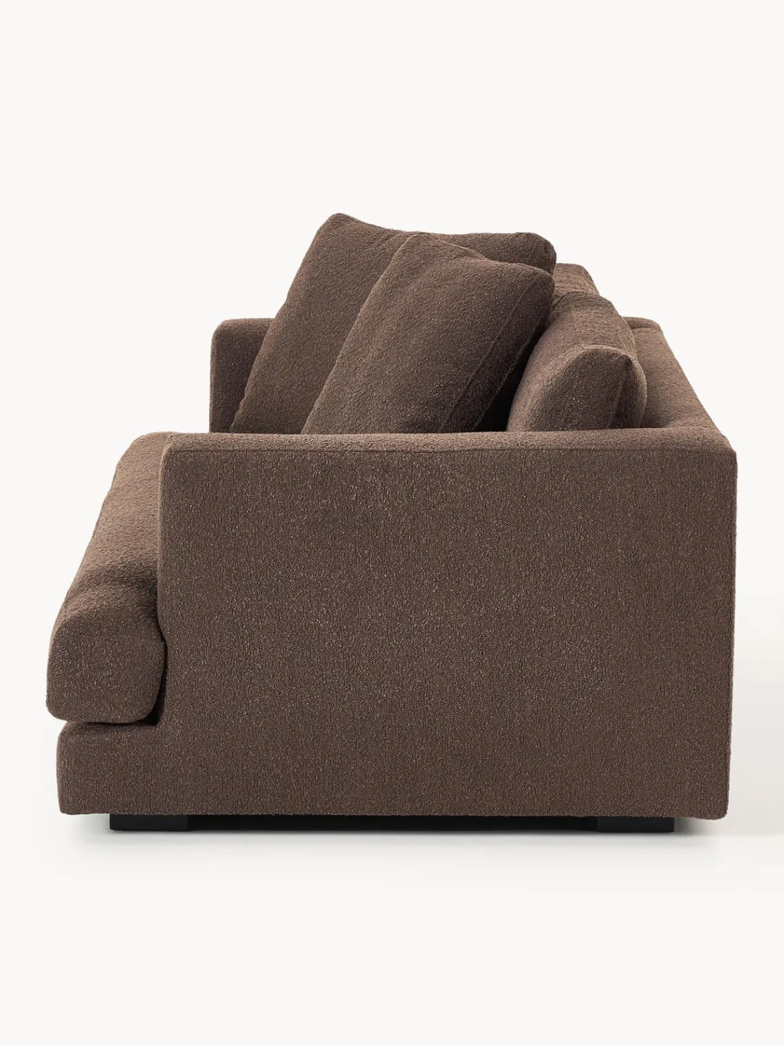 Sofás 2 Plazas|Sofás>Westwing Collection Sofá en tejido bouclé Tribeca (2 plazas) Bouclé marrón oscuro