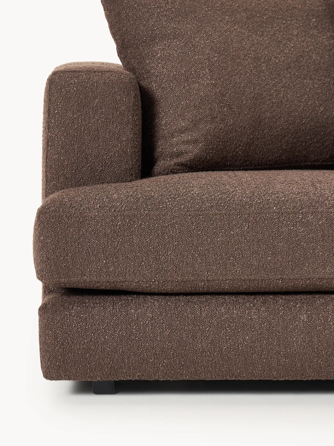 Sofás 2 Plazas|Sofás>Westwing Collection Sofá en tejido bouclé Tribeca (2 plazas) Bouclé marrón oscuro