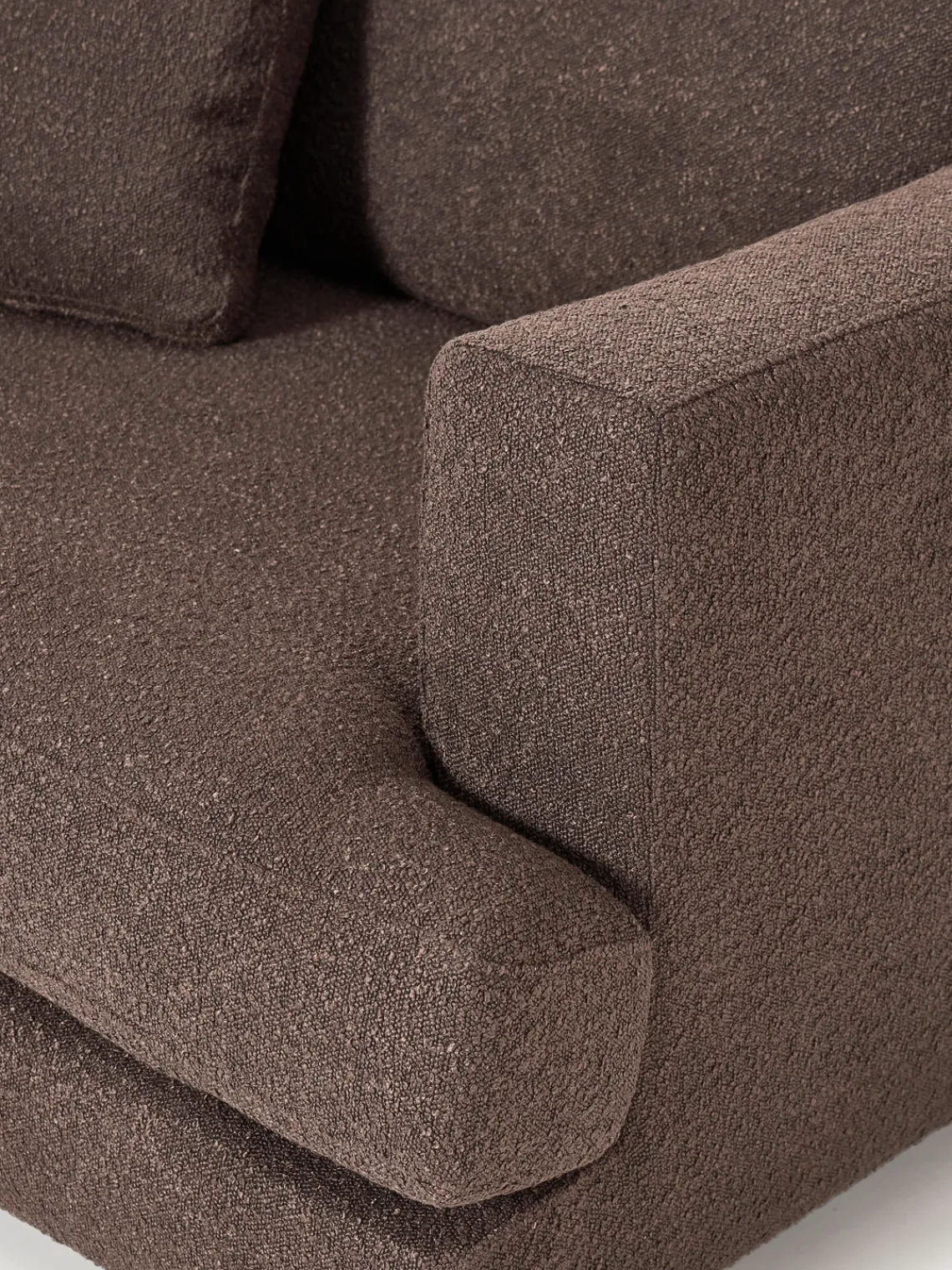 Sofás 2 Plazas|Sofás>Westwing Collection Sofá en tejido bouclé Tribeca (2 plazas) Bouclé marrón oscuro