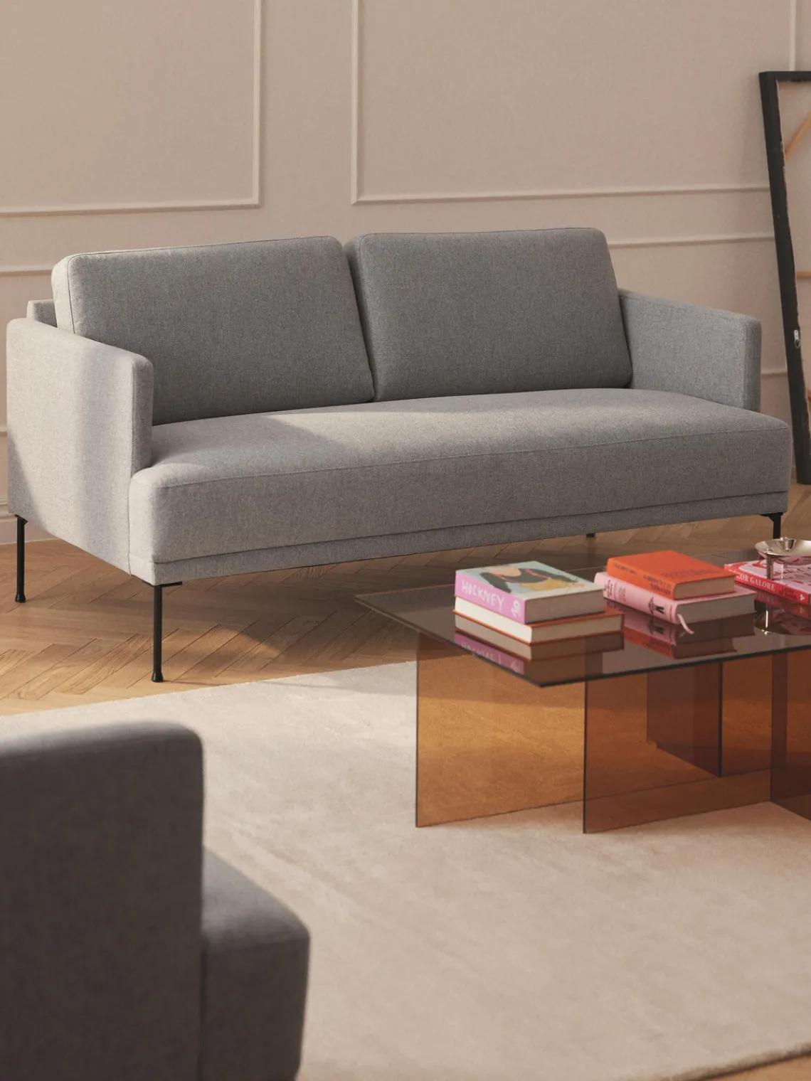 Sofás 2 Plazas|Sofás>Westwing Collection Sofá Fluente (2 plazas) Tejido gris