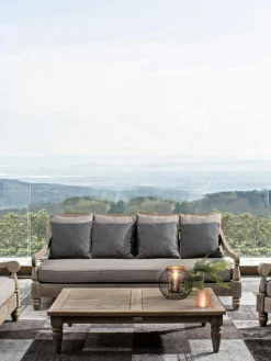 Outlet Sofá grande para exterior de madera Bali (4 plazas) Sofás De Exterior|Sofás De Exterior