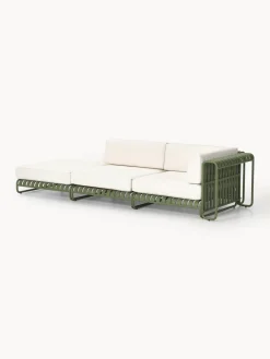 Sofás De Exterior|Sofás De Exterior>Westwing Collection Sofá lounge modular para exterior Caio Off White, verde oliva