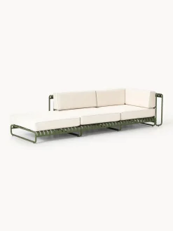 Sofás De Exterior|Sofás De Exterior></noscript>Westwing Collection Sofá lounge modular para exterior Caio Off White, verde oliva