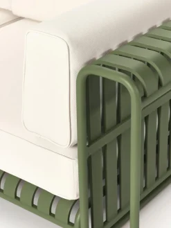 Sofás De Exterior|Sofás De Exterior></noscript>Westwing Collection Sofá lounge modular para exterior Caio Off White, verde oliva