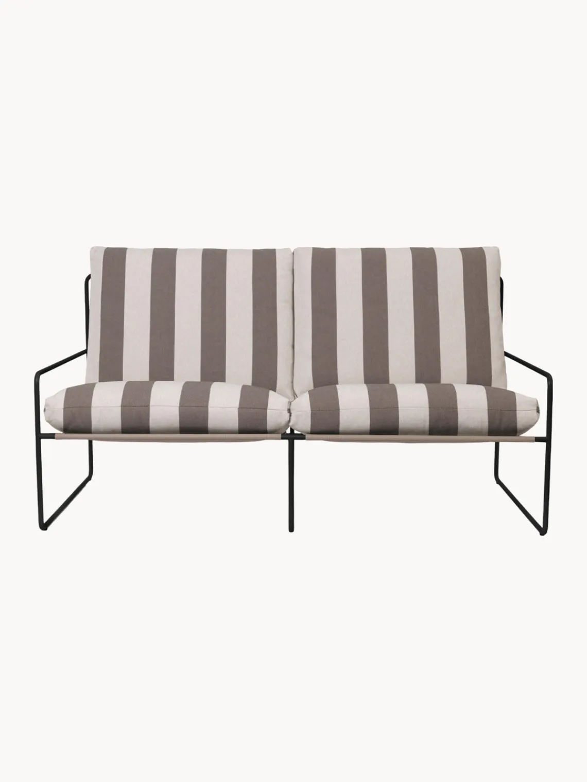 Sofás De Exterior|Sofás De Exterior>Ferm Living Sofá lounge para exterior Desert (2 plazas) Tejido blanco Off White, taupe, negro