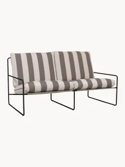 Sofás De Exterior|Sofás De Exterior>Ferm Living Sofá lounge para exterior Desert (2 plazas) Tejido blanco Off White, taupe, negro