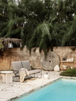 Sofás De Exterior|Sofás De Exterior>Ferm Living Sofá lounge para exterior Desert (2 plazas) Tejido greige, negro