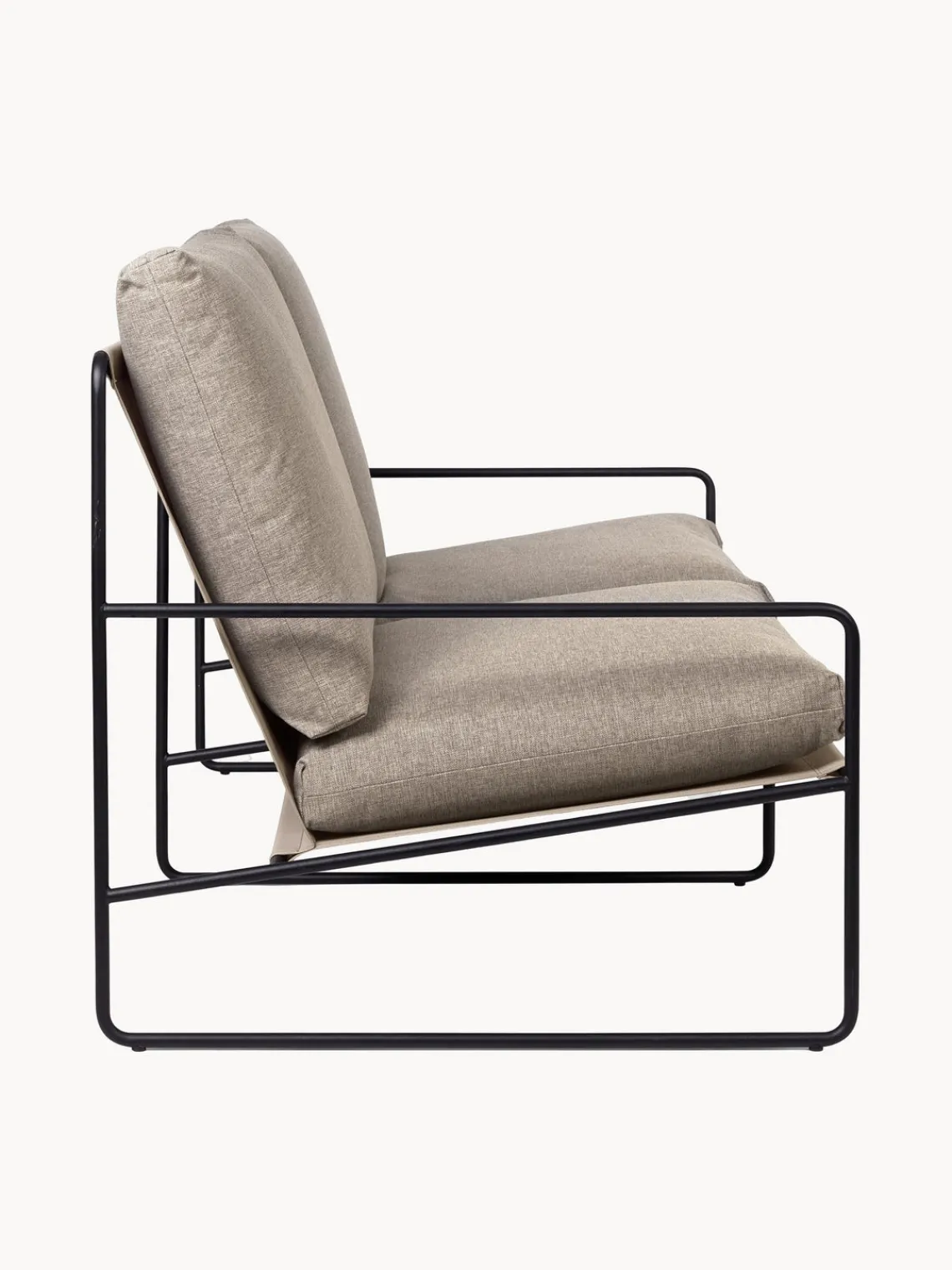 Sofás De Exterior|Sofás De Exterior>Ferm Living Sofá lounge para exterior Desert (2 plazas) Tejido greige, negro