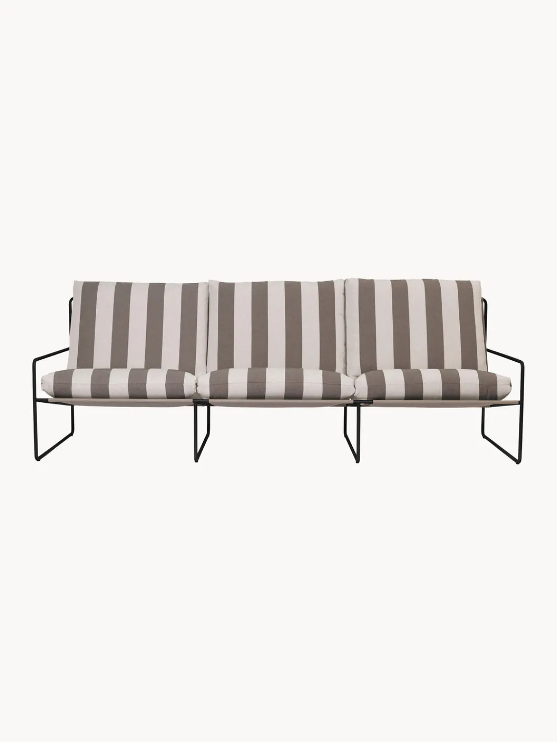 Sofás De Exterior|Sofás De Exterior>Ferm Living Sofá lounge para exterior Desert (3 plazas) Tejido blanco Off White, taupe, negro
