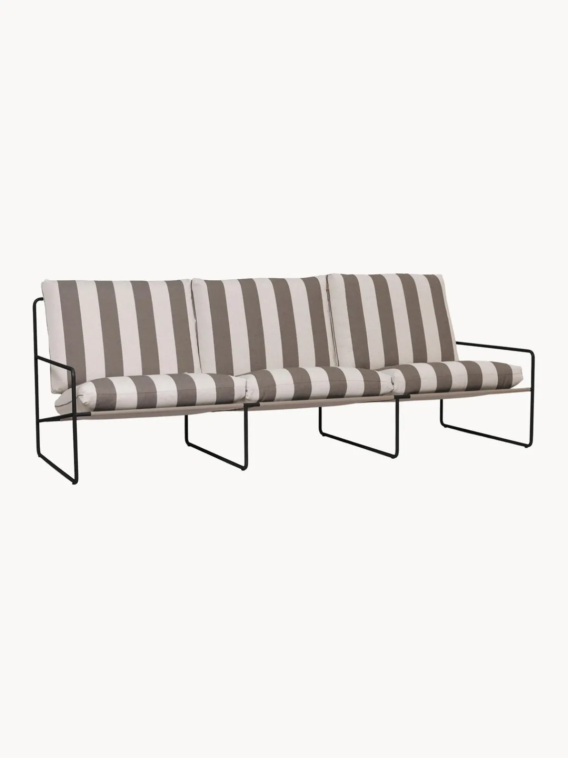 Sofás De Exterior|Sofás De Exterior>Ferm Living Sofá lounge para exterior Desert (3 plazas) Tejido blanco Off White, taupe, negro