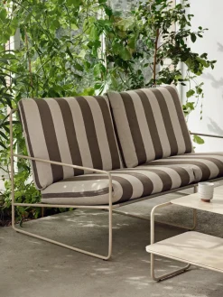 Sofás De Exterior|Sofás De Exterior>Ferm Living Sofá lounge para exterior Desert (2 plazas) Tejido blanco Off White, taupe, blanco crema