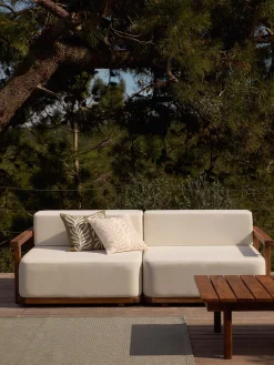 New Sofá lounge para exterior de madera de acacia Matheus (2 plazas) Sofás De Exterior|Sofás De Exterior