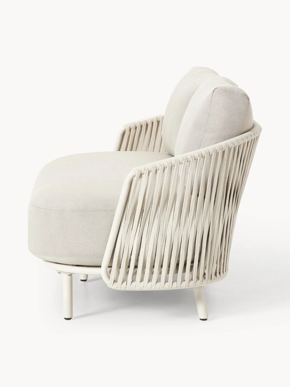 Sofás De Exterior|Sofás De Exterior>Westwing Collection Sofá lounge para exterior Sienna (2 plazas) Gris claro, blanco Off White