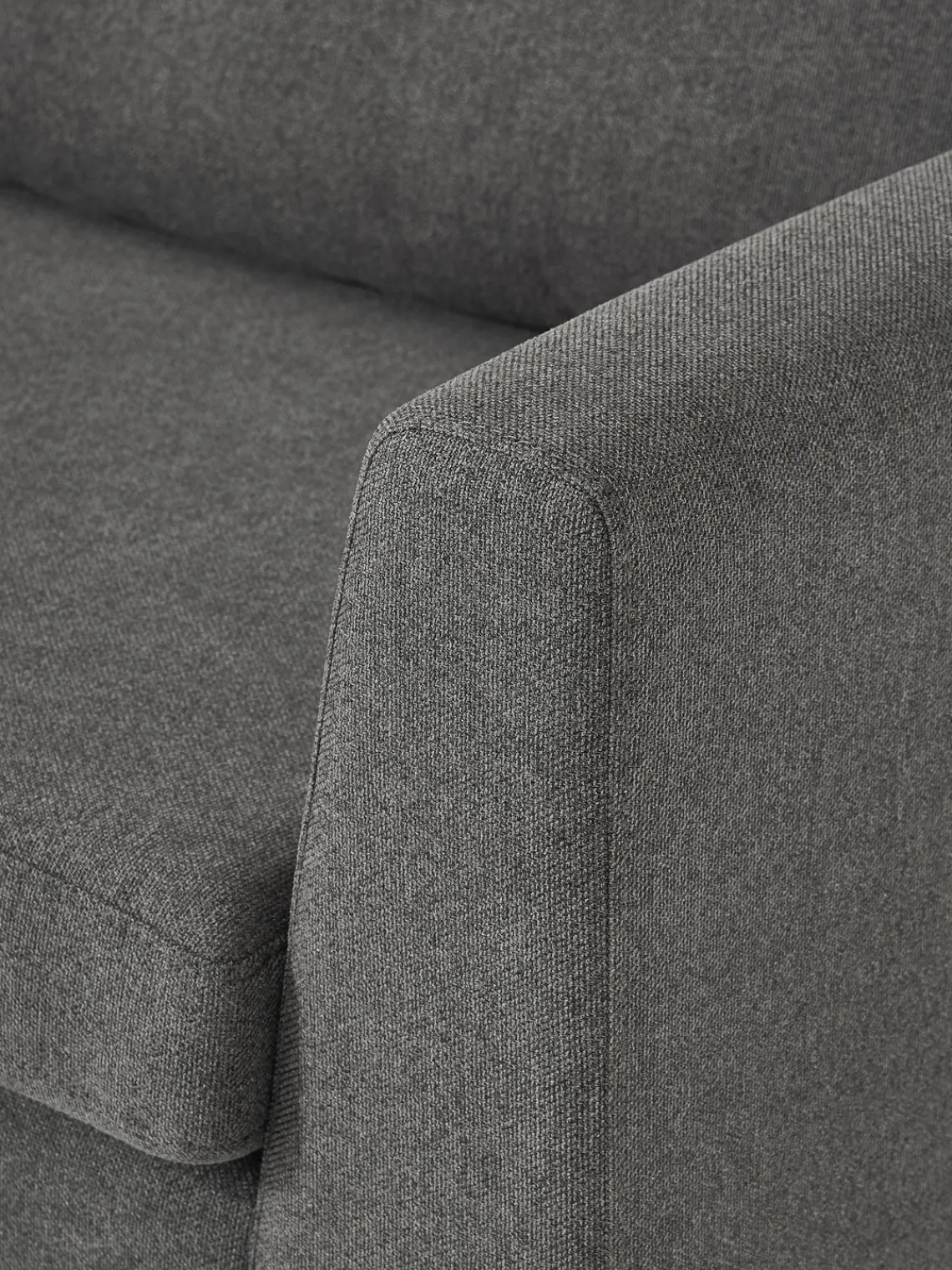 Sofás 3 Plazas|Sofás>Westwing Collection Sofá Luna (3 plazas) Tejido gris antracita