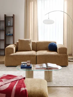 Sofás 2 Plazas|Sofás>Westwing Collection Sofá Melva (2 plazas) Chenilla marrón