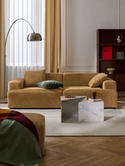 Sofás 3 Plazas|Sofás>Westwing Collection Sofá Melva (3 plazas) Chenilla mostaza