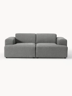 Sofás 2 Plazas|Sofás>Westwing Collection Sofá Melva (2 plazas) Tejido grueso gris oscuro