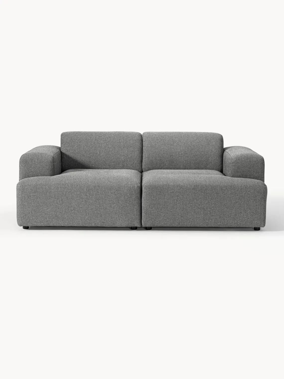 Sofás 2 Plazas|Sofás>Westwing Collection Sofá Melva (2 plazas) Tejido grueso gris oscuro