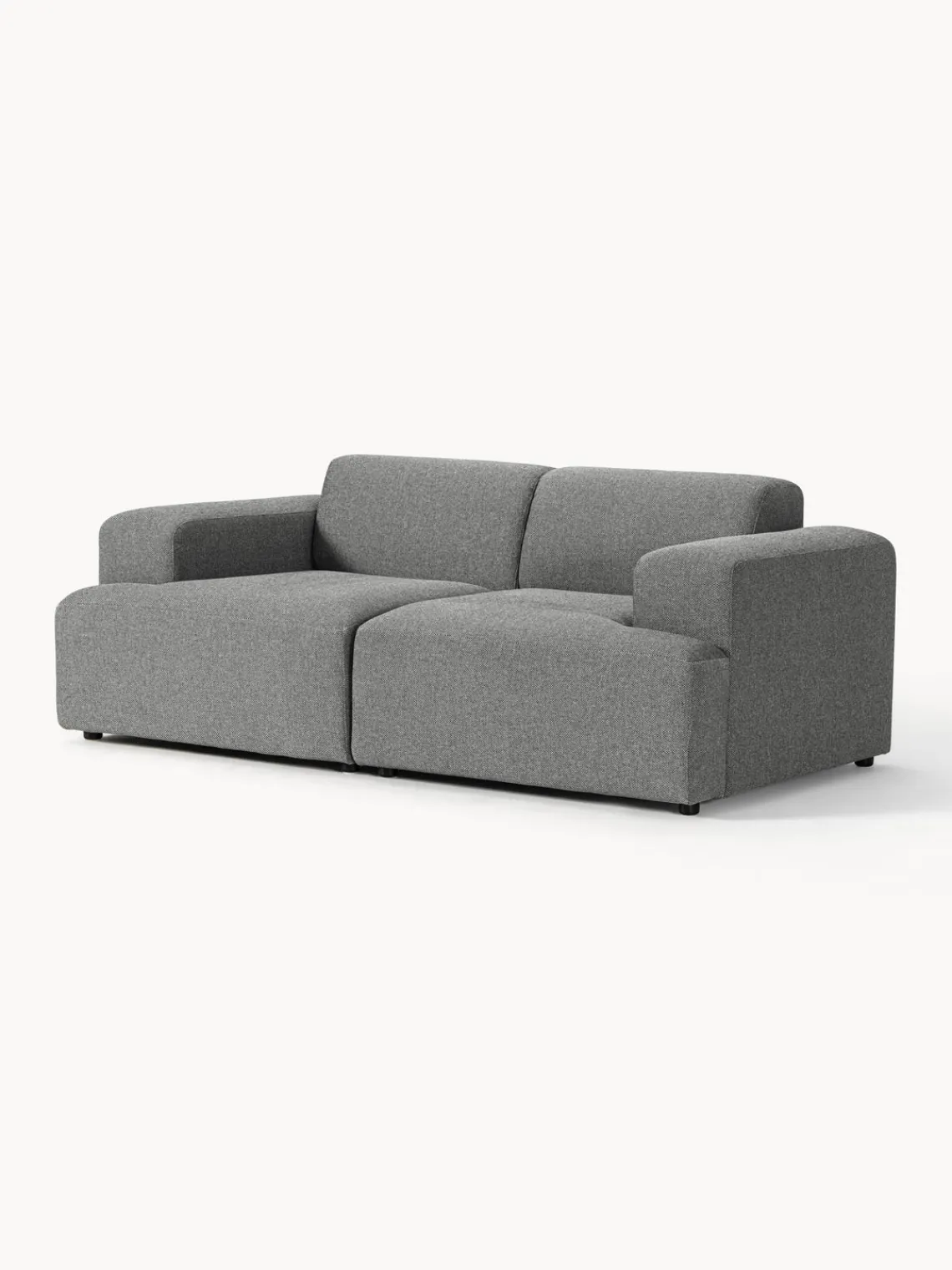 Sofás 2 Plazas|Sofás>Westwing Collection Sofá Melva (2 plazas) Tejido grueso gris oscuro