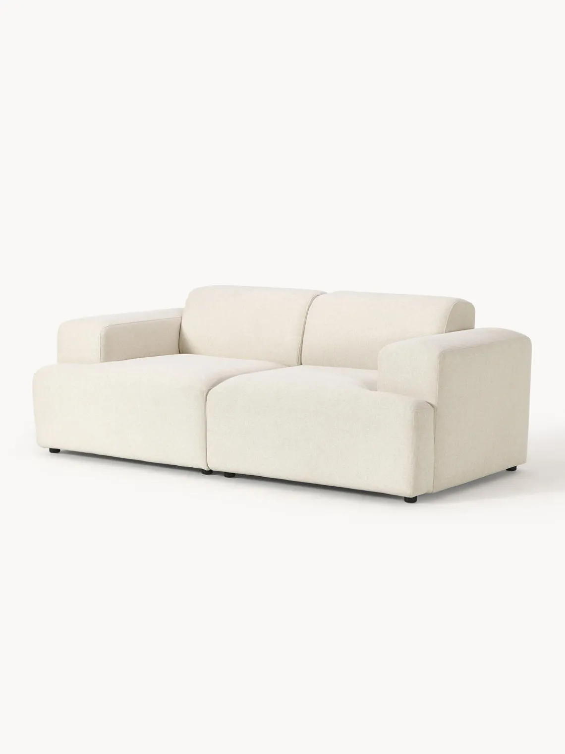 Sofás 2 Plazas|Sofás>Westwing Collection Sofá Melva (2 plazas) Tejido blanco Off White