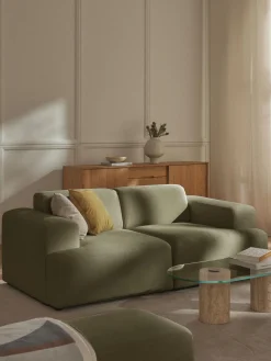 Sofás 2 Plazas|Sofás>Westwing Collection Sofá Melva (2 plazas) Tejido verde oliva