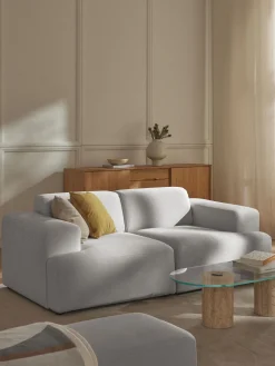 Sofás 2 Plazas|Sofás>Westwing Collection Sofá Melva (2 plazas) Tejido gris claro