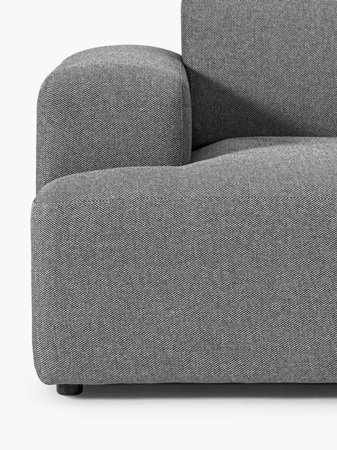 Sofás 3 Plazas|Sofás>Westwing Collection Sofá Melva (3 plazas) Tejido grueso gris oscuro