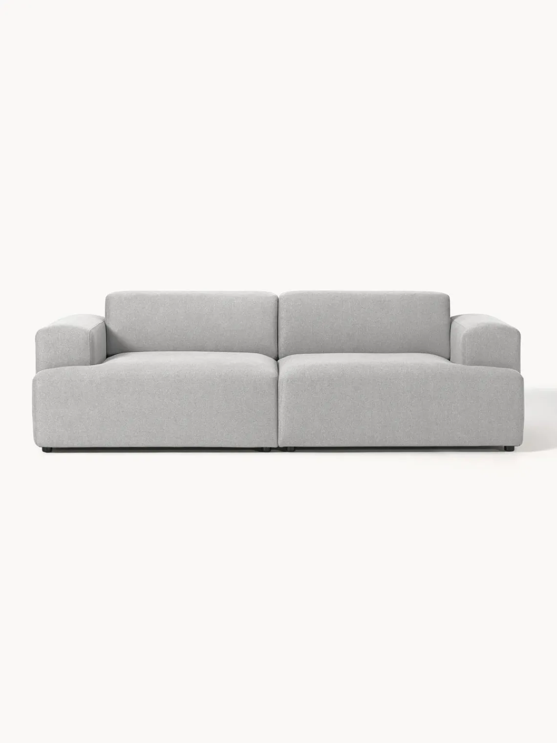 Sofás 3 Plazas|Sofás>Westwing Collection Sofá Melva (3 plazas) Tejido gris claro