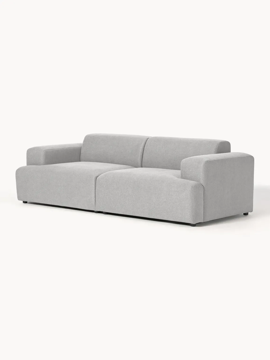 Sofás 3 Plazas|Sofás>Westwing Collection Sofá Melva (3 plazas) Tejido gris claro