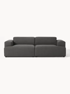 Sofás 3 Plazas|Sofás>Westwing Collection Sofá Melva (3 plazas) Tejido gris antracita