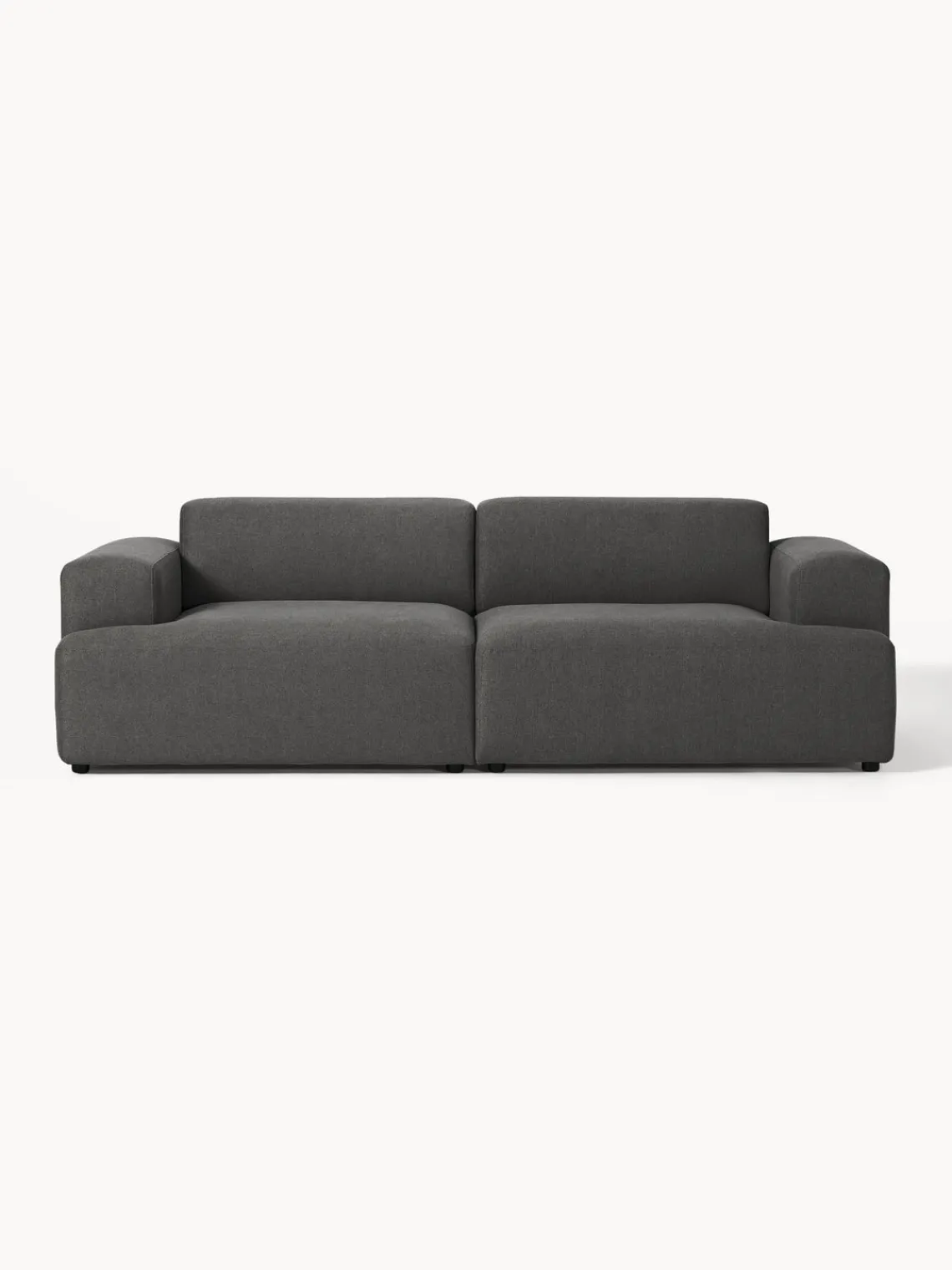 Sofás 3 Plazas|Sofás>Westwing Collection Sofá Melva (3 plazas) Tejido gris antracita