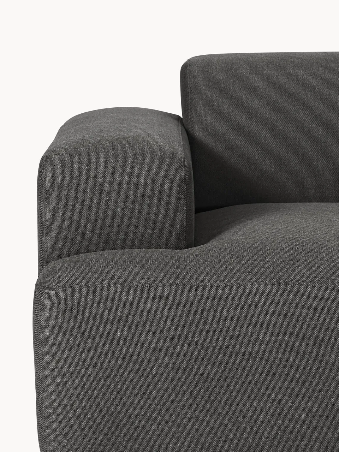 Sofás 3 Plazas|Sofás>Westwing Collection Sofá Melva (3 plazas) Tejido gris antracita